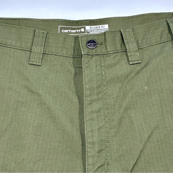 Carhartt Cargo Shorts Force Relaxed Fit Ripstop Work Short Sz 44 Olive NWOT - Picture 2 of 9